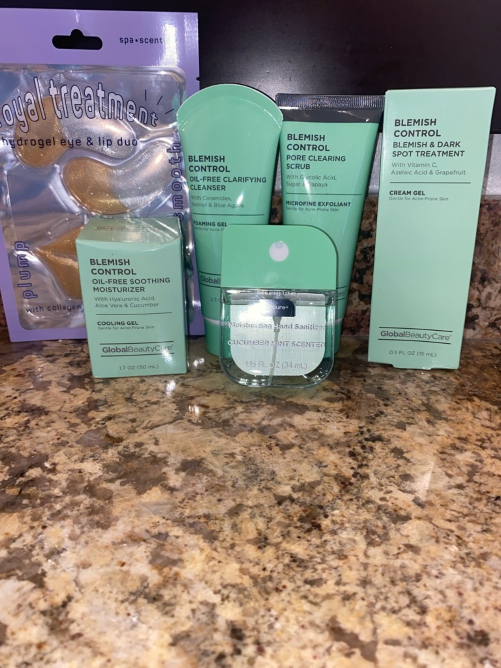 6 Piece Set With GlobalBeautyCare Blemish Control Moisturizer & Treatment